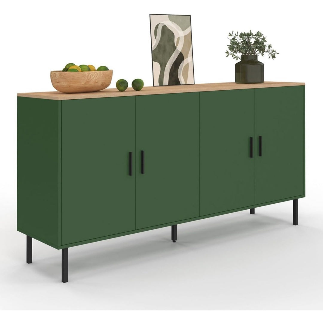 Sideboard gris, 80 x 40 x 160 3 tiroirs 4 portes