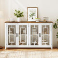 Buffet aux lignes contemporain gris clair