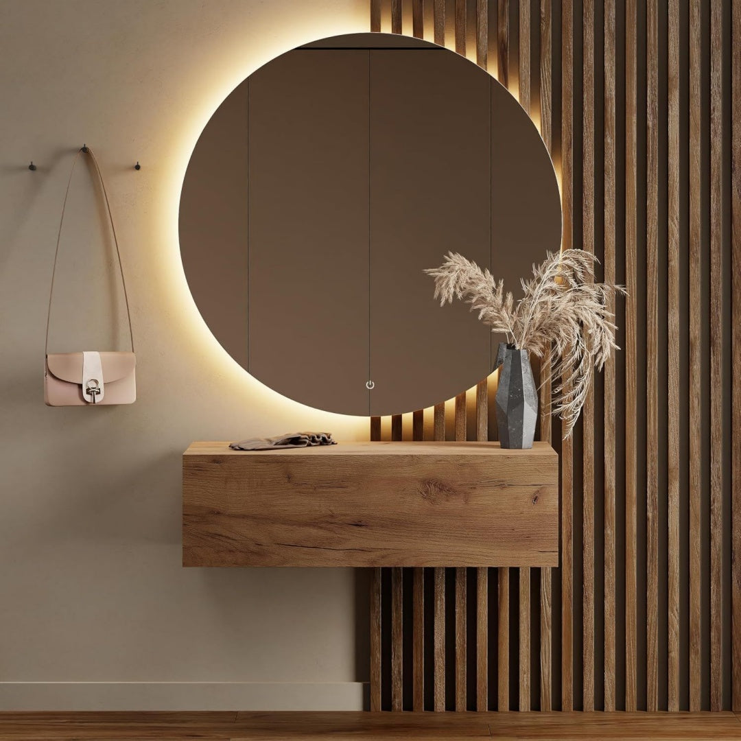 Meuble d'entree marron, contemporain, ideal pour entree