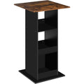 Noire table de repas esprit rustique, 3 etageres en bois