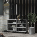 Sideboard noir, style industriel 111 x 32 x 15 cm