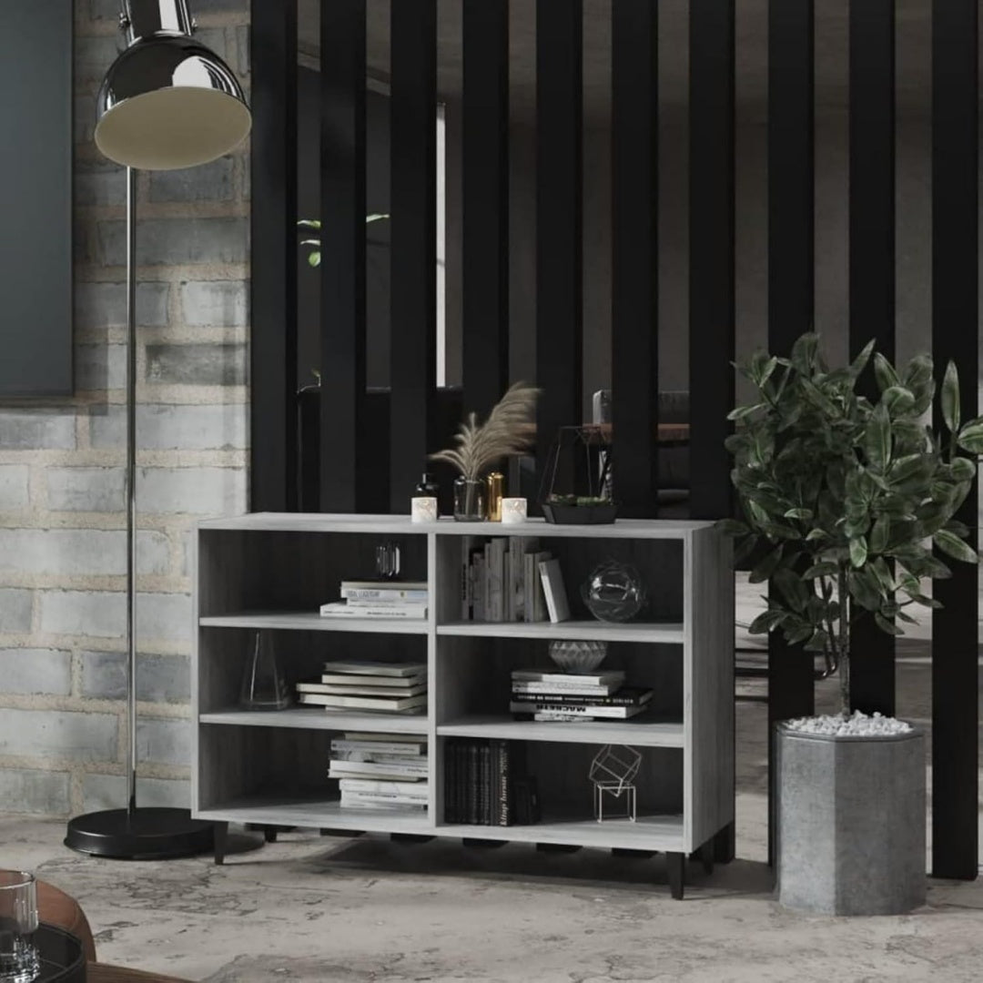 Sideboard noir, style industriel 111 x 32 x 15 cm