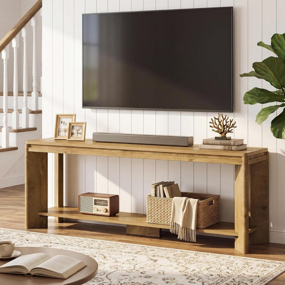 Esprit rustique meuble TV gris