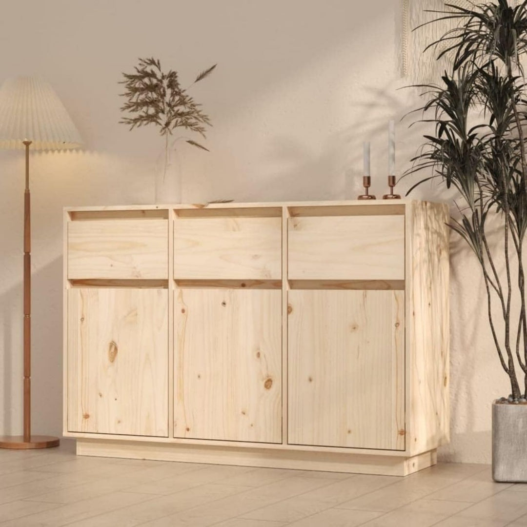 Buffet minimaliste en bois massif et bois de pin