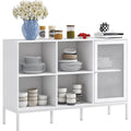 120 x 37 x 81.5 cm, buffet gris en bois style scandinave