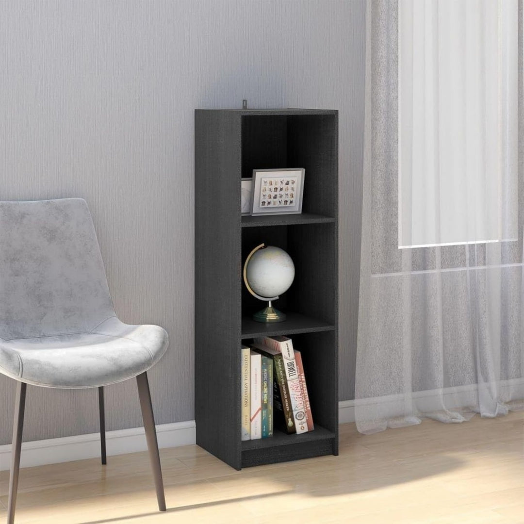 Bibliotheque gris en pin 36 x 33 x 110 cm
