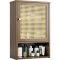 Armoire finition noyer 4 niches marron etageres reglables