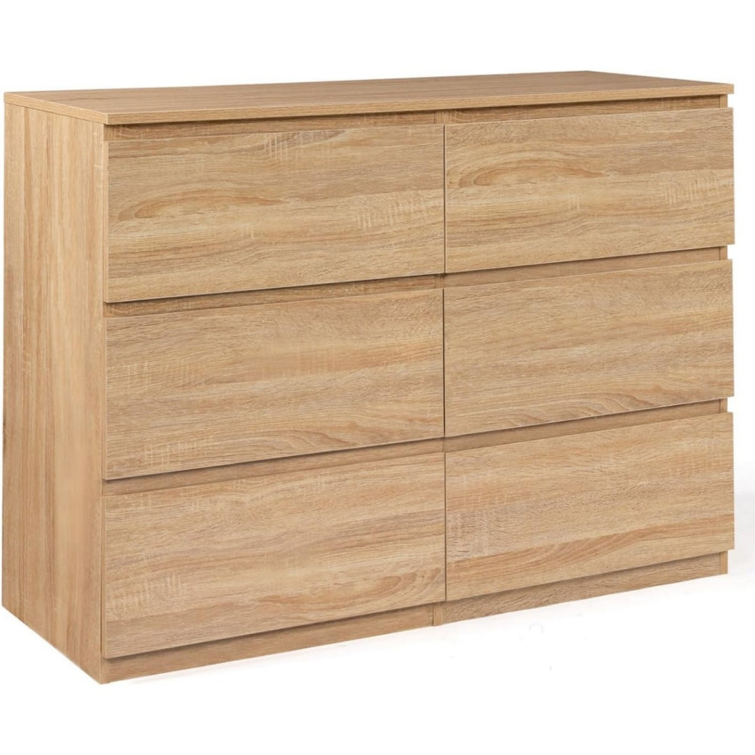 Commode en panneau de particules avec 6 tiroirs