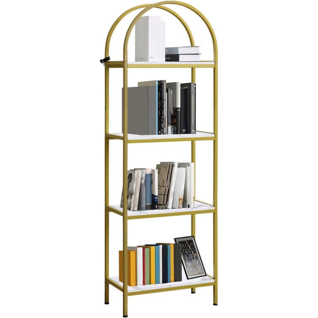 Bibliotheque fonctionnelle en metal et panneau de particules