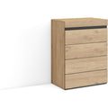 Coffre a tiroirs moderne beige 35 x 57 x 75 cm
