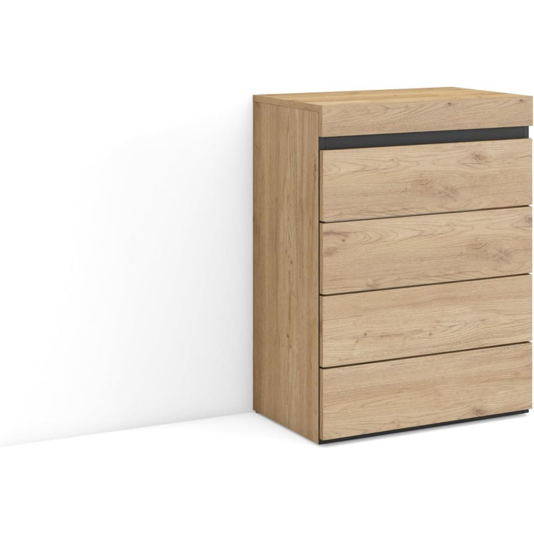 Coffre a tiroirs moderne beige 35 x 57 x 75 cm