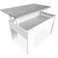 Original table basse gris clair en acier design moderne