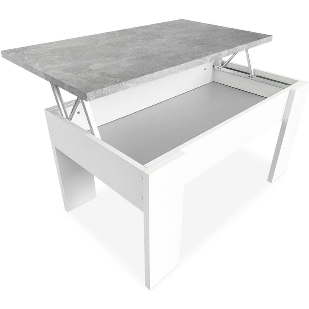 Original table basse gris clair en acier design moderne