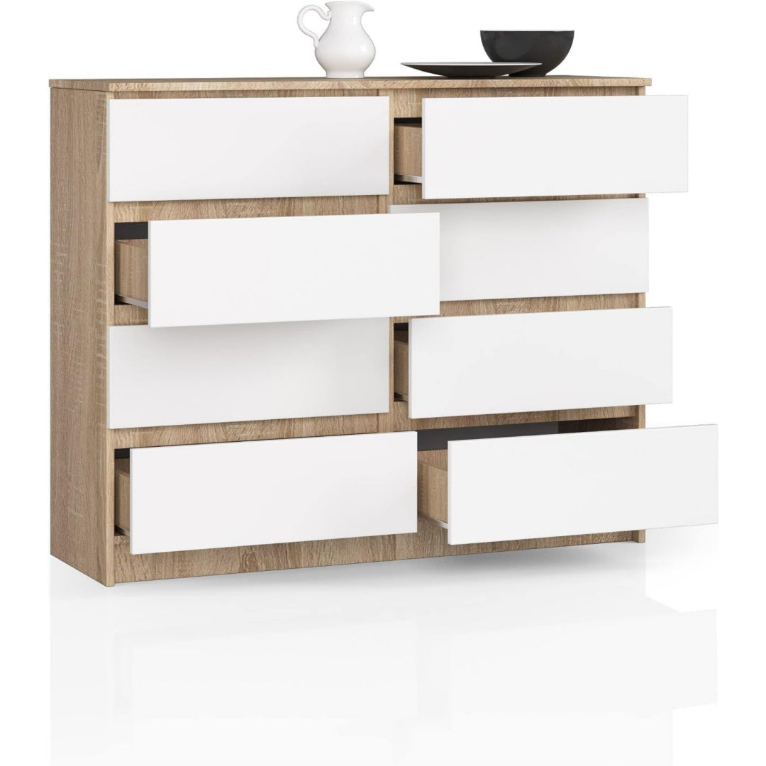 Commode gris clair en bois 40 x 120 x 99 cm