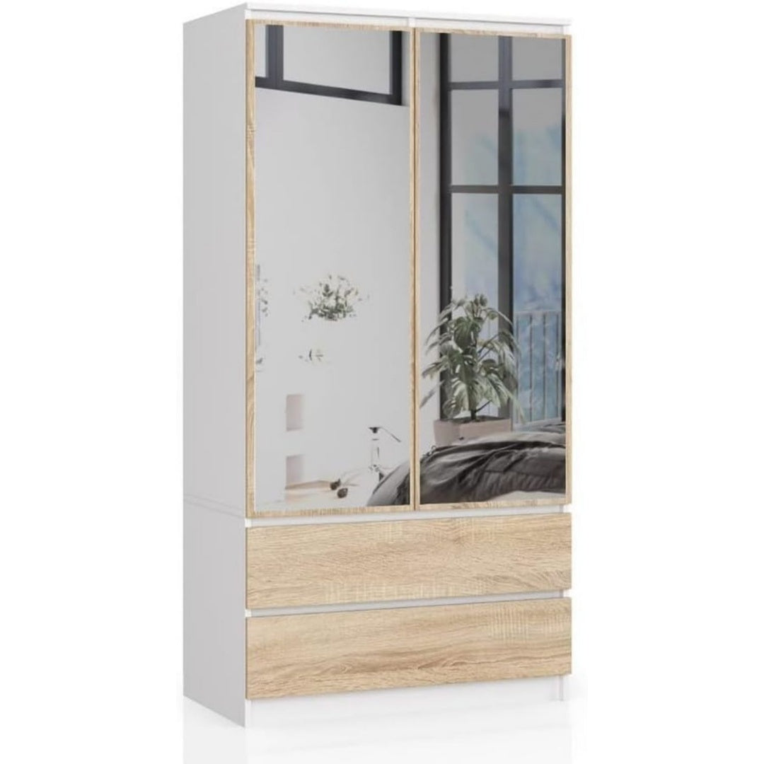 Astuce rangement pour sejour, garde-robe gris clair en bois