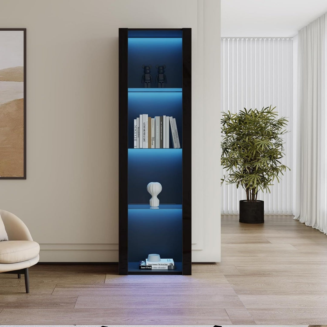 Vitrine 55 x 38 x 166 cm en verre