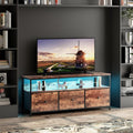 Gris fonce banc TV en bois, 3 tiroirs