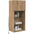 Original meuble TV en bois d'ingenierie marron pour entree