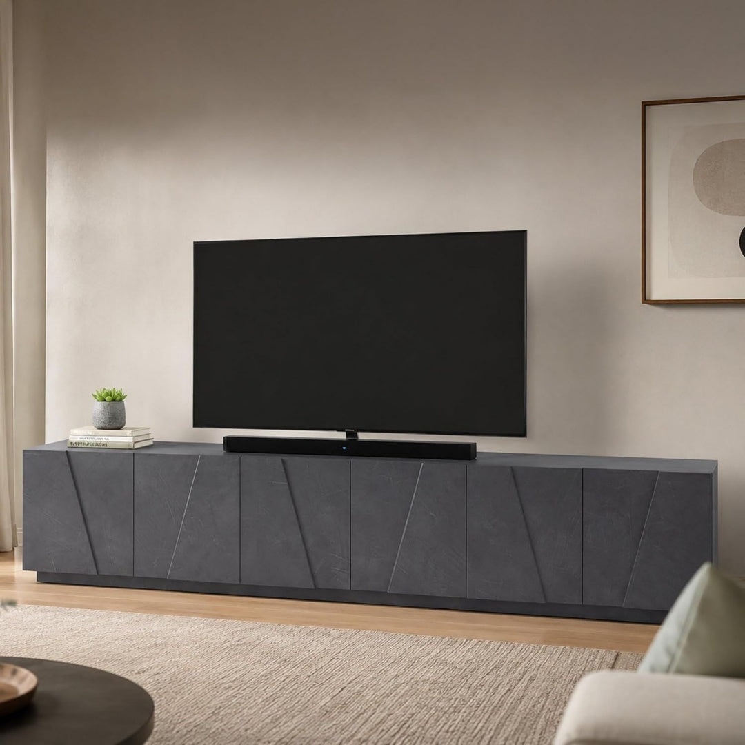 Meuble TV gris fonce classique