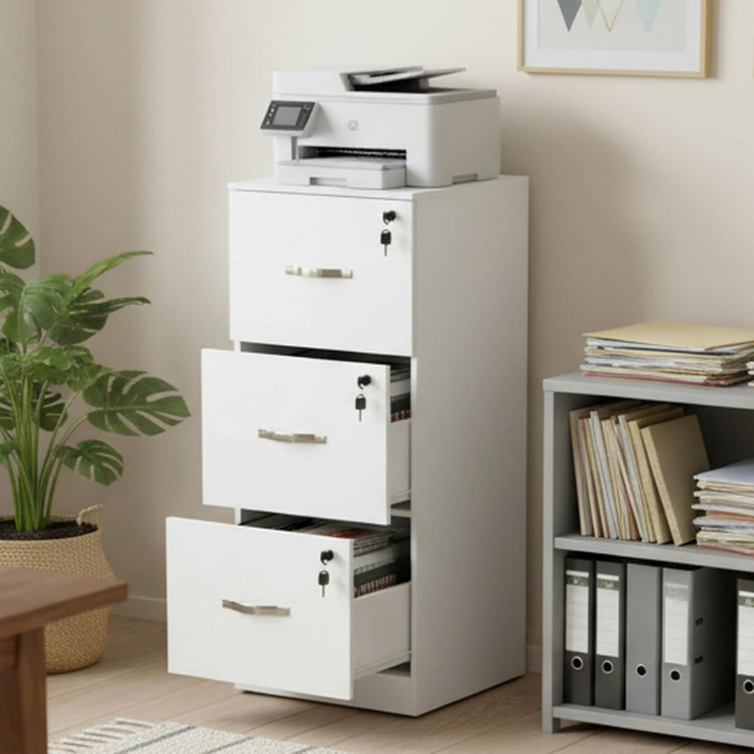 Armoire design epure, teinte gris clair, rangement optimise MDF