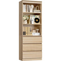 180 x 60 x 35cm bibliotheque marron structure metallique
