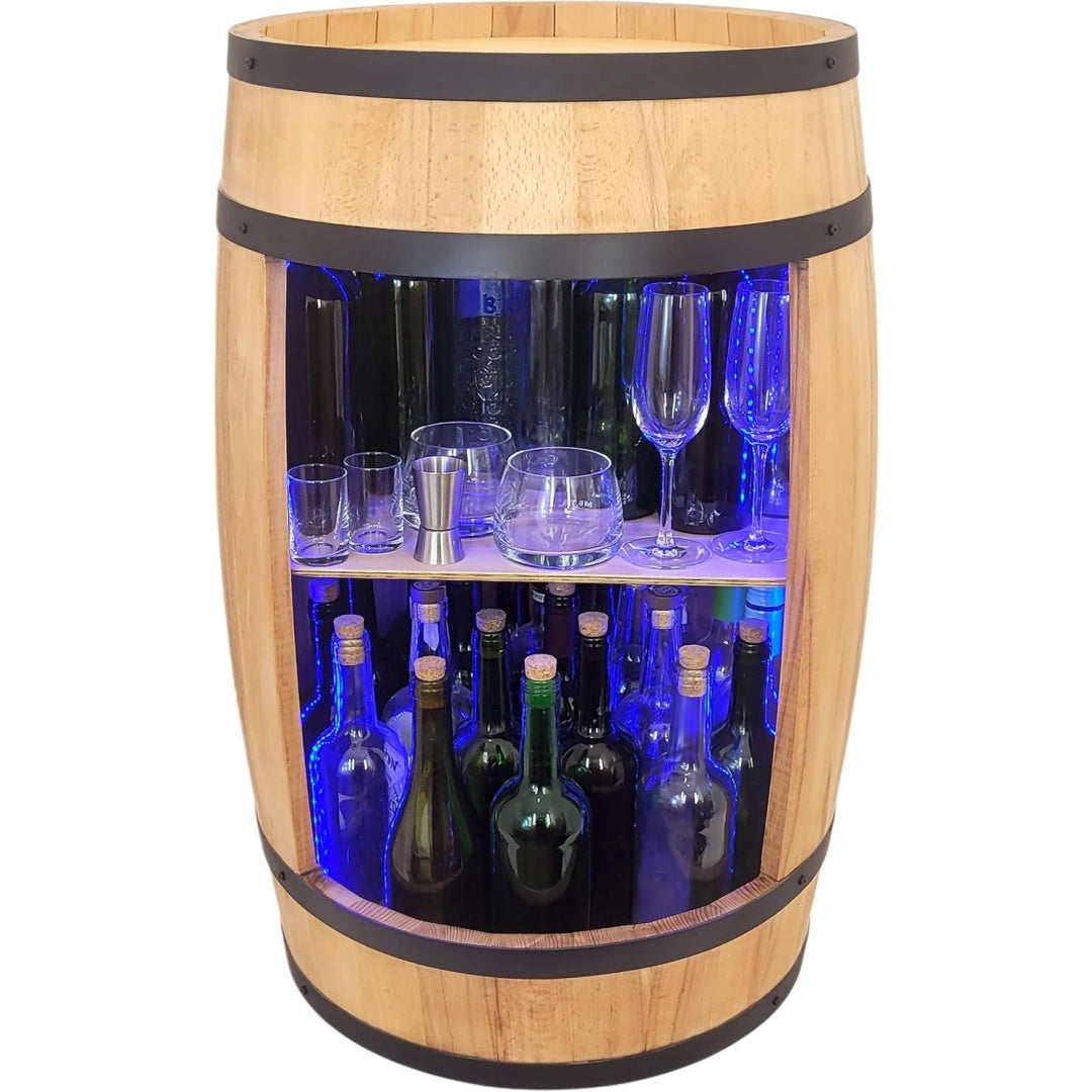 Cave a vin design industriel, teinte marron finition verre