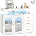 Meuble de rangement buffet gris clair en verre