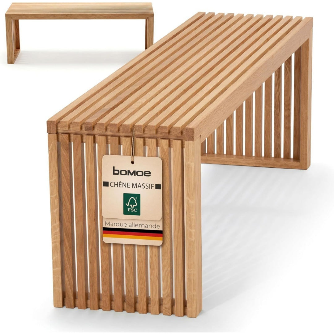 Charme Moderne, banc beige en bois