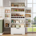 Gris buffet haut esprit rustique 40 x 80 x 180 cm