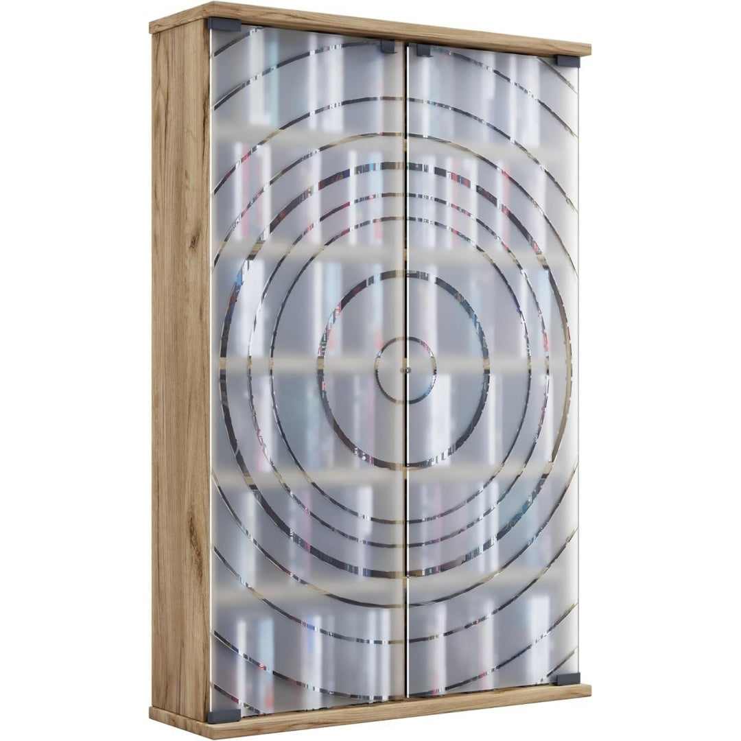 etagere cd en verre teinte gris