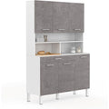 Buffet en effet beton gris 176.5 x 40 x 176.5 cm