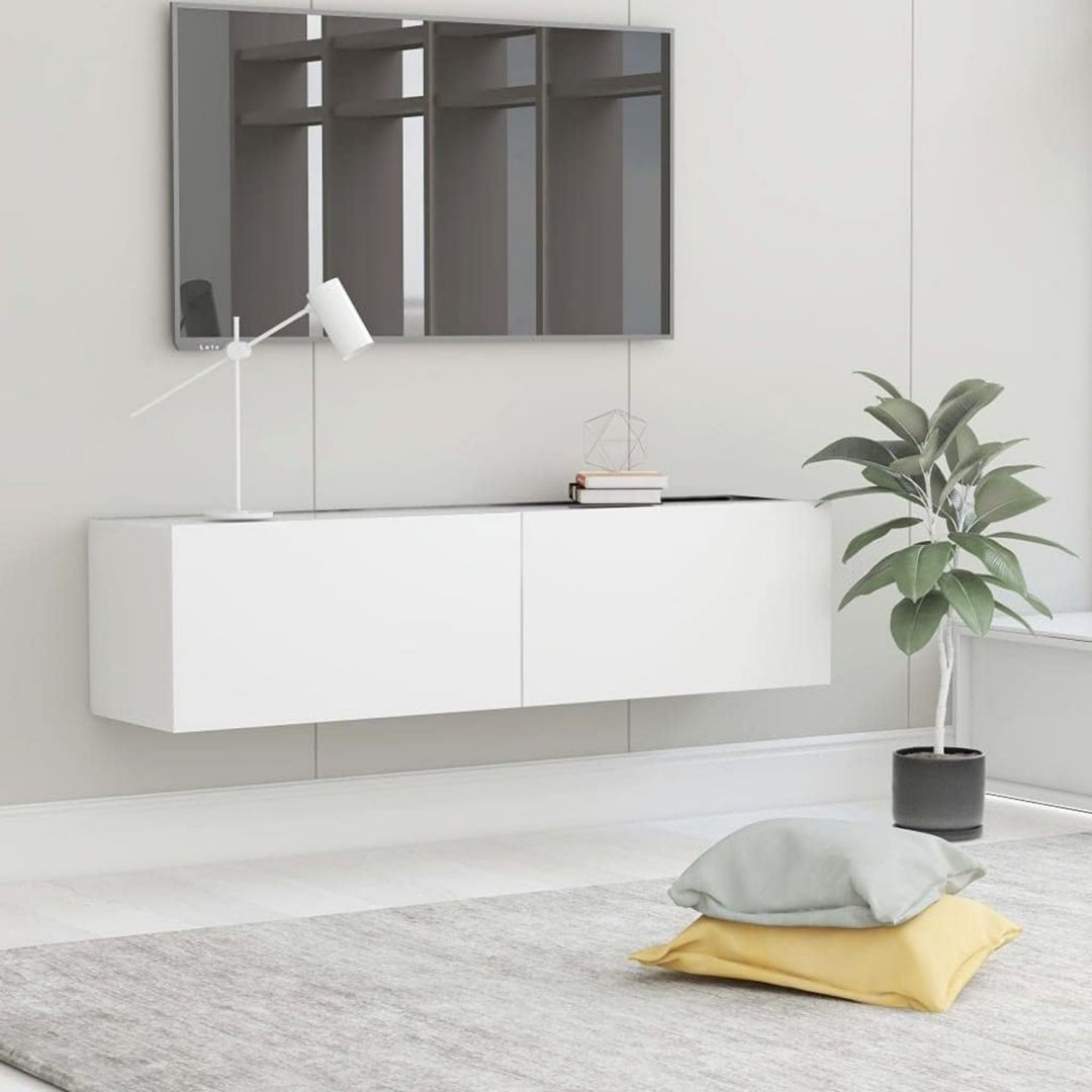 Meuble TV tendance gris clair assemblage facile