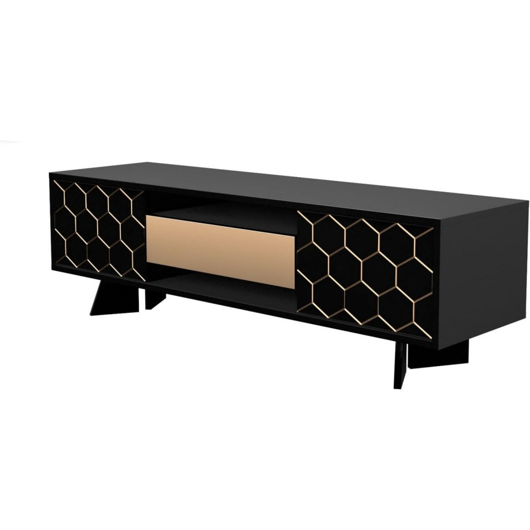 En bois commode pour le salon noir
