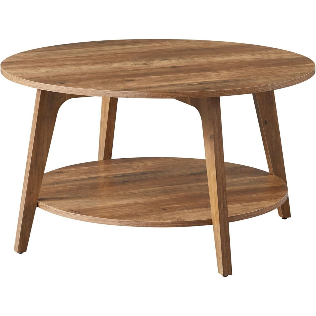 Fonctionnel, table de salon marron en bois style moderne avec rangement integre