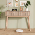 Esprit rustique console en bois creme, 60 x 34 x 91 cm