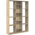 Bibliotheque style classique marron en bois d'ingenierie