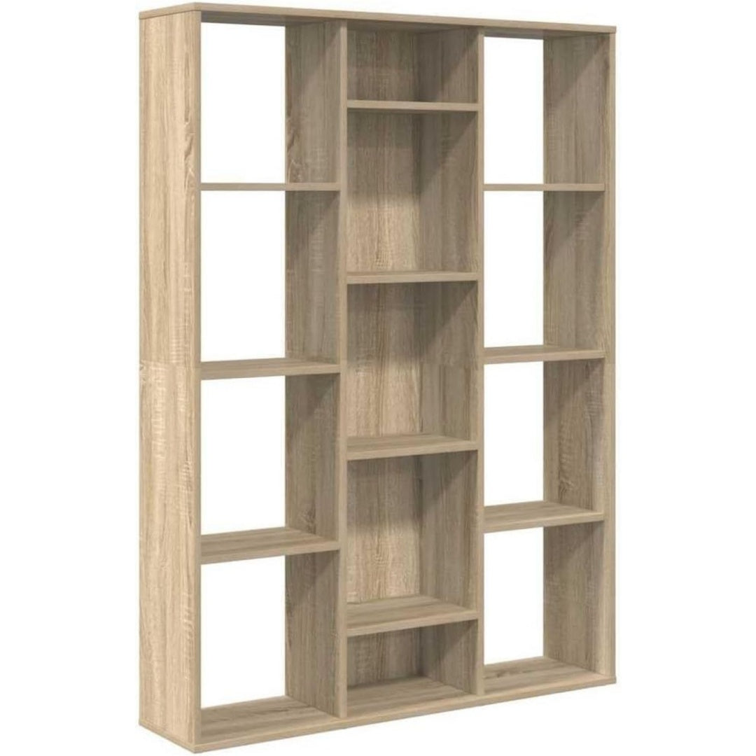Bibliotheque style classique marron en bois d'ingenierie