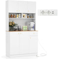 Buffet en verre, gris clair usage polyvalent