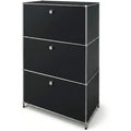 Grand rangement, placard gris fonce en panneau de particules