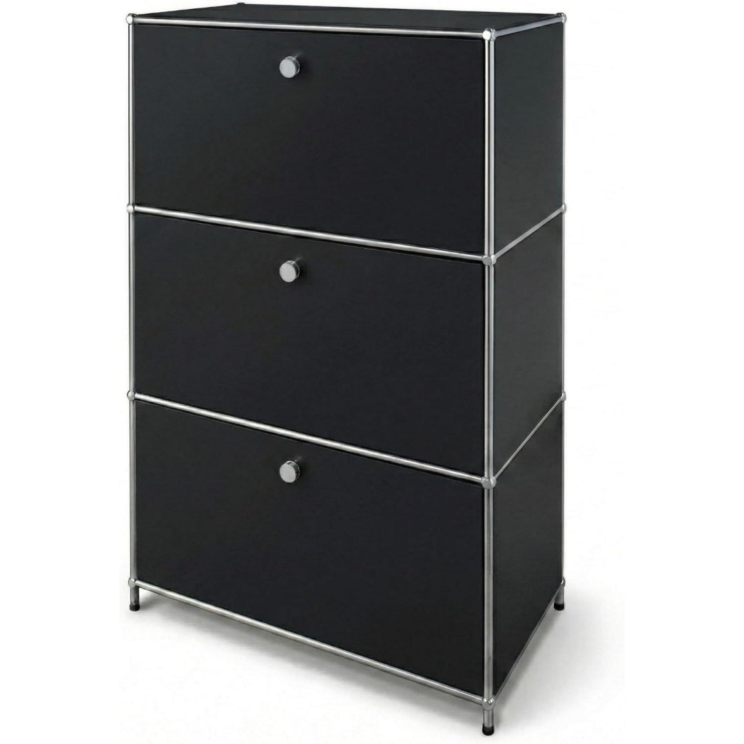 Grand rangement, placard gris fonce en panneau de particules