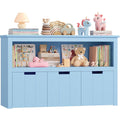 Meuble de rangement bleu clair materiau durable 102 cm, rangement design moderne