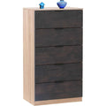 Chiffonnier gris fonce en bois