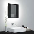 Modele, miroir armoire gris clair en panneau de particules eclairage LED