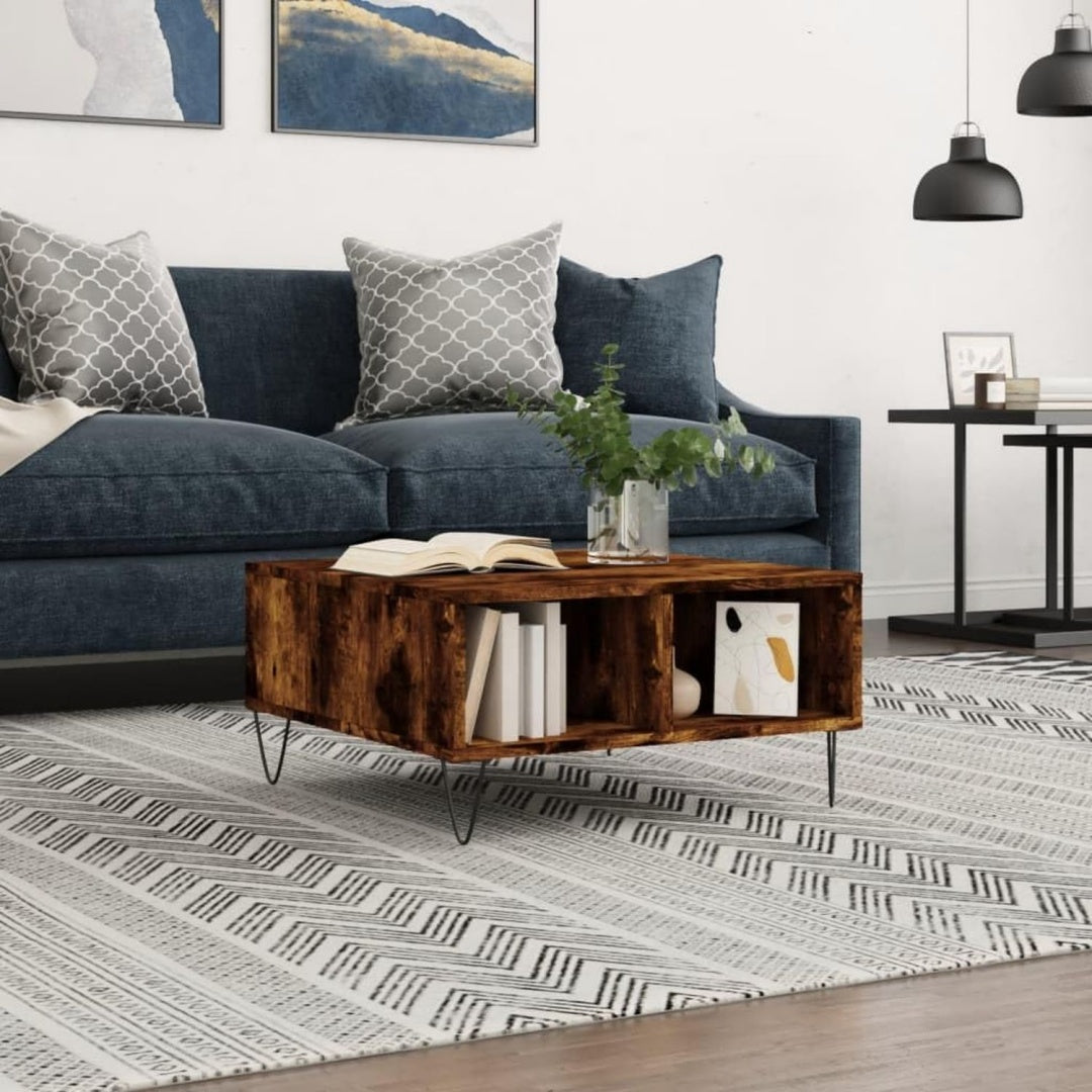 Table basse gris clair chaleureux 60 x 60 x 30 cm