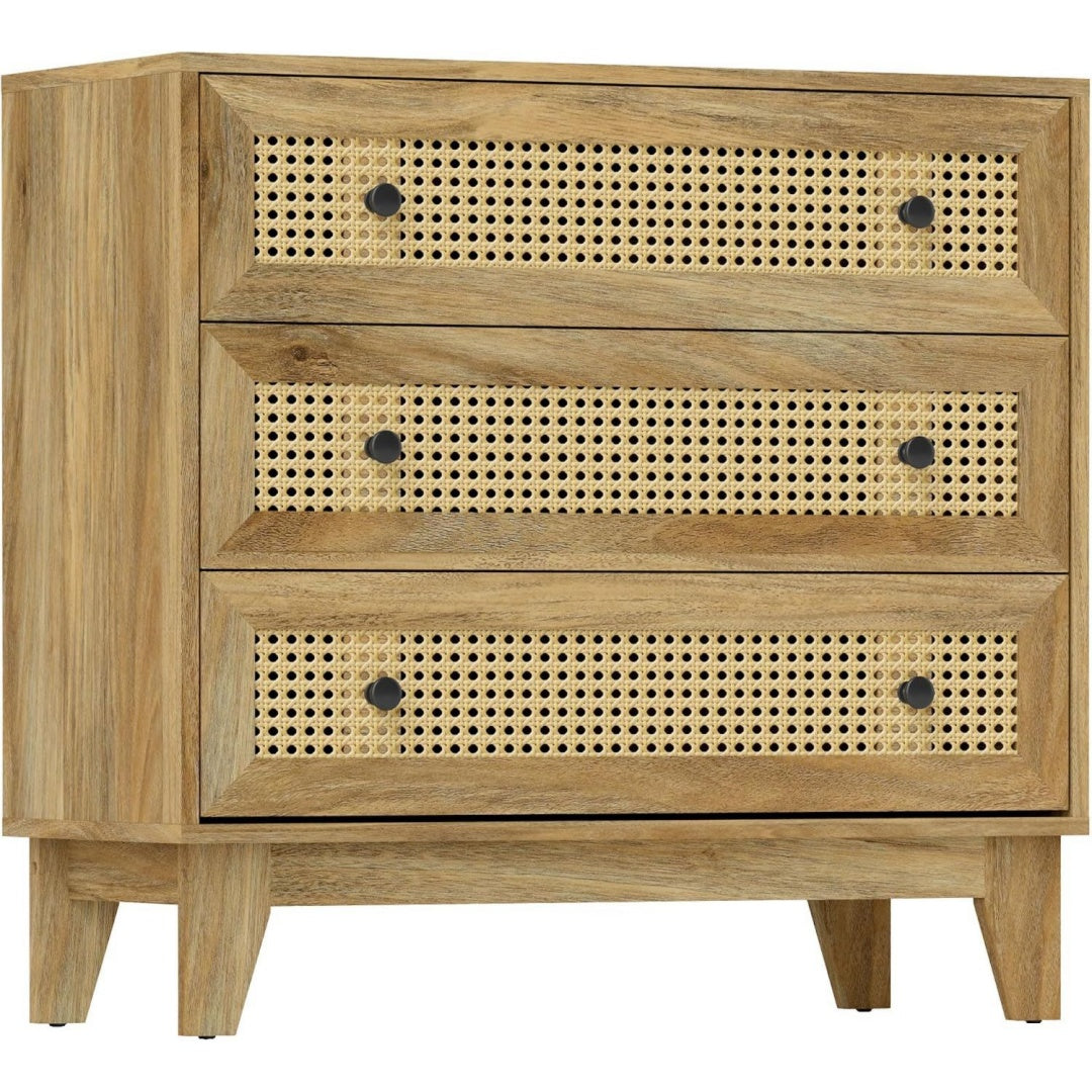 Armoire de rangement marron finition tissu